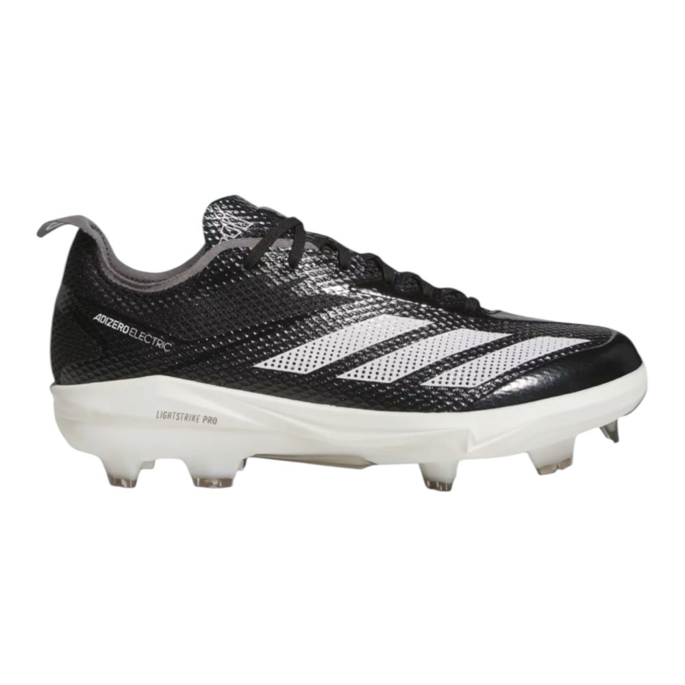 ADIZERO ELECTRIC 2.0 TPU CLEATS Black White JI1489  Baseball Cleat Men Size 12